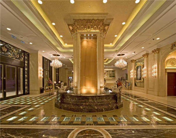 歐式風(fēng)格酒店設(shè)計(jì)主題顏色：金色、象牙白